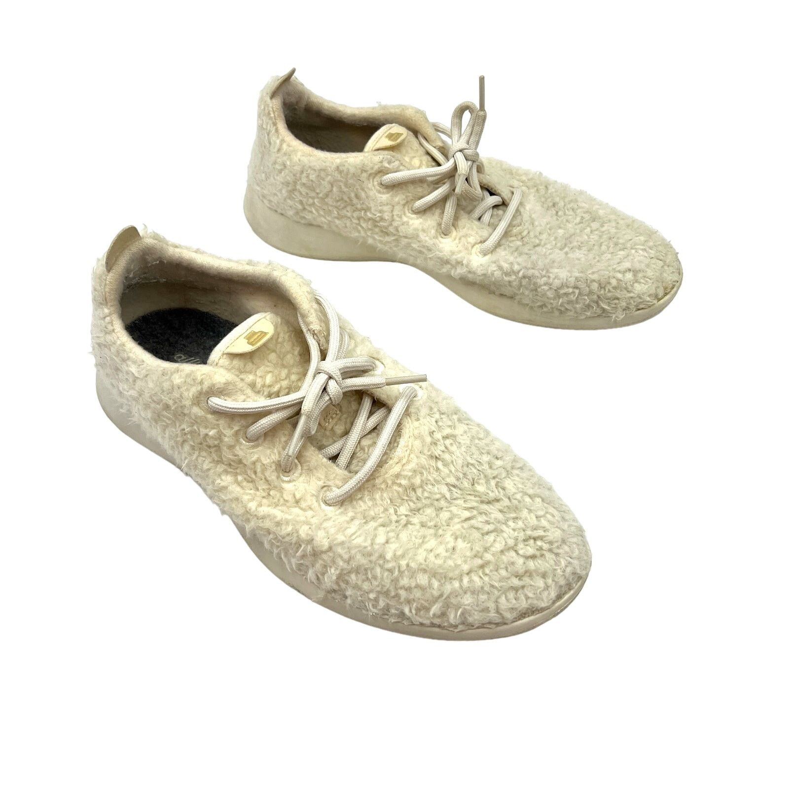 Allbirds Allbirds Wool Runner Fluff Natural White Sneakers Size US 10 / EU 43 - 1 Thumbnail