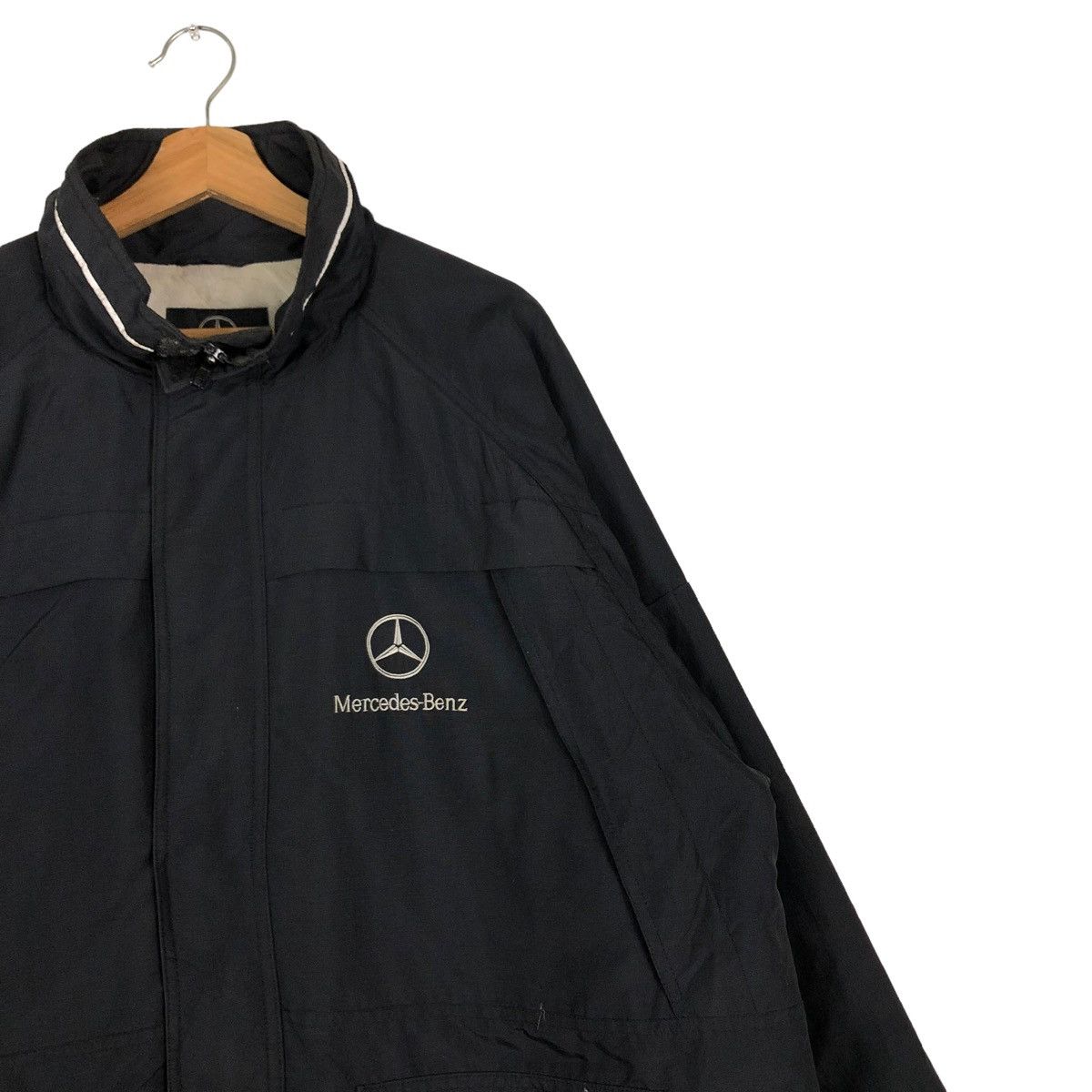 Japanese Brand 🔥VINTAGE LIGHT PUFFER BOMBER JACKET MERCEDES-BENZ BIG LOGO Size US L / EU 52-54 / 3 - 5 Thumbnail