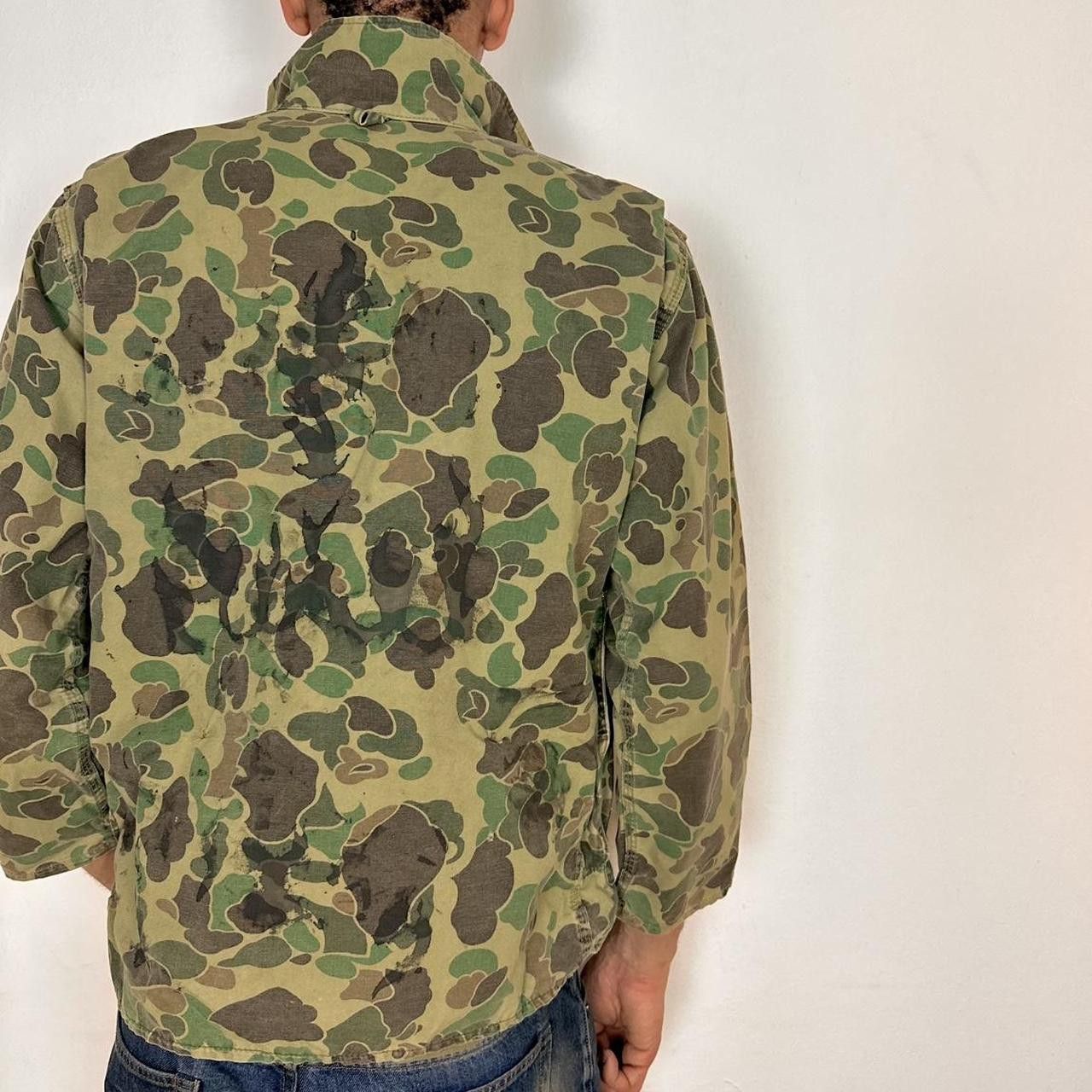 Vintage ASTROBOI* 'Flames' Green Camouflage Jacket - Small Size US S / EU 44-46 / 1 - 4 Thumbnail