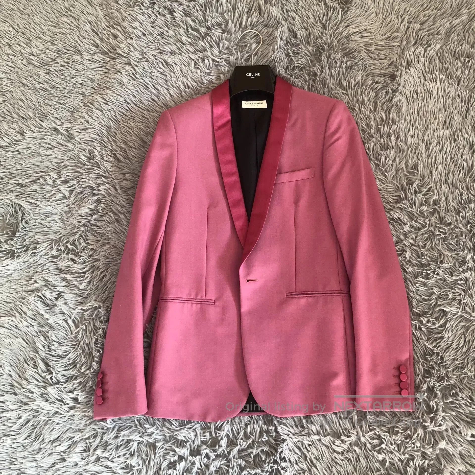 Saint Laurent Paris Saint Laurent 16SS Shawl Collar Pink Blazer. Size US S / EU 44-46 / 1 - 1 Thumbnail
