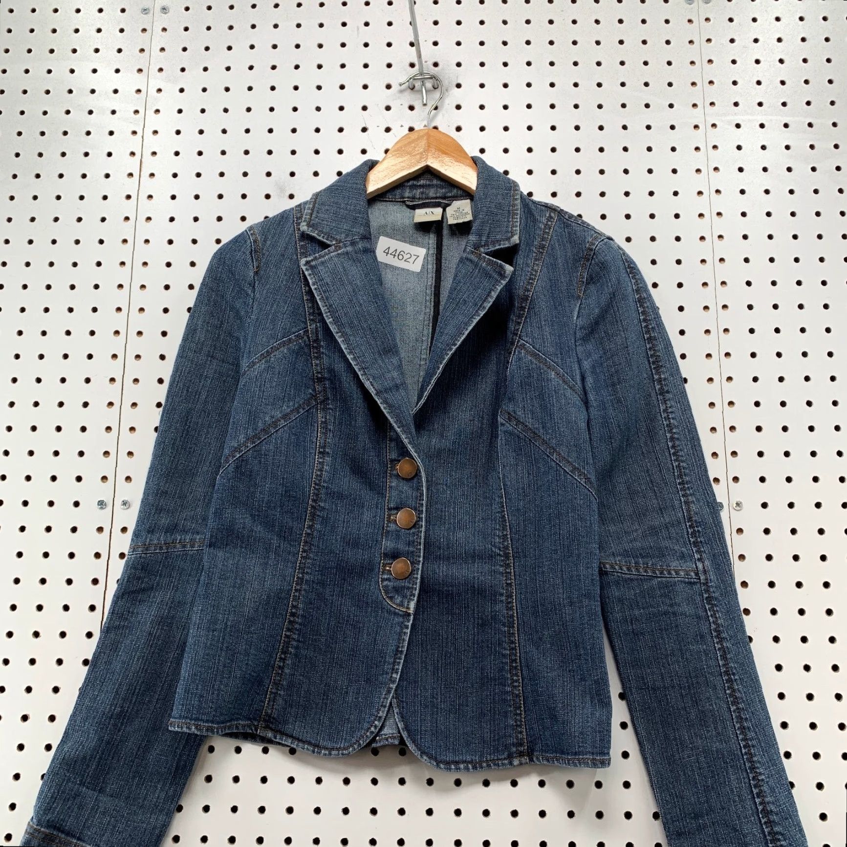Armani Exchange AX Armani Exchange Denim Jacket Vintage Womens Medium Blue Button Y2K Up Size M / US 6-8 / IT 42-44 - 2 Thumbnail