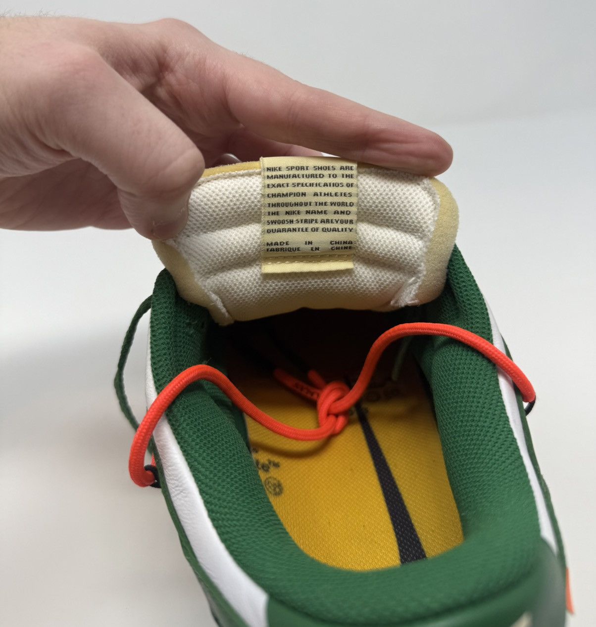Nike × Off-White Nike Off-White Dunk Low Pine Green Size US 9.5 / EU 42-43 - 9 Thumbnail