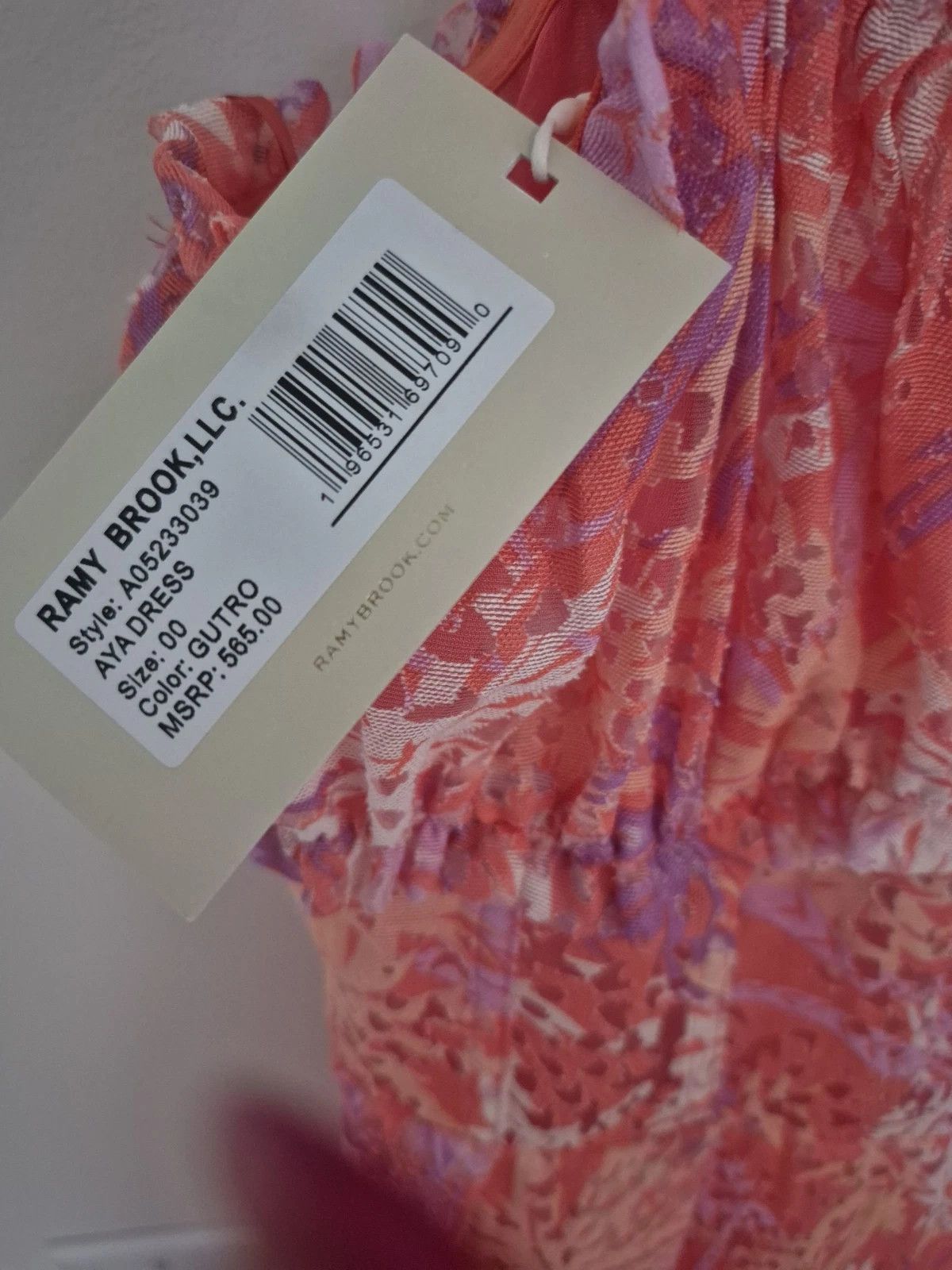 Ramy Brook Aya Guava Burnout Dress Colorful Party Prom Spring Summer Size XXS / US 00 / IT 34 - 7 Thumbnail