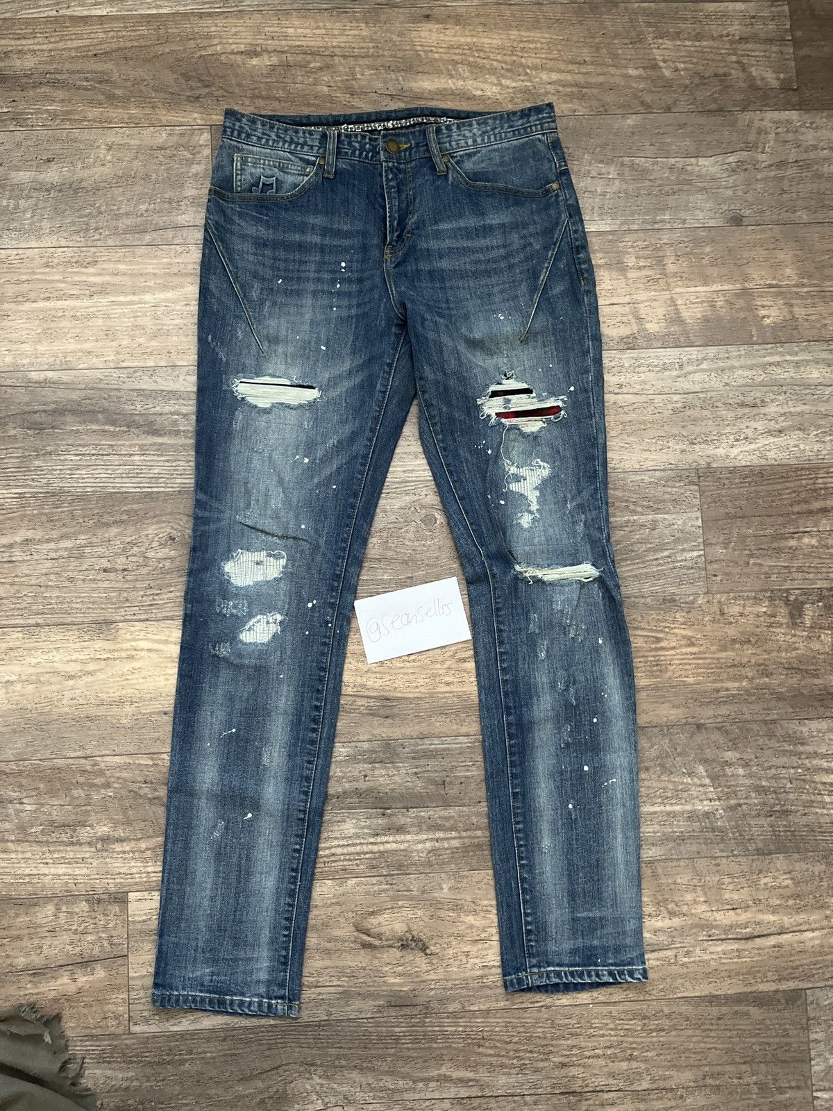 Number (N)ine Number (N)ine ripped denim Size US 32 / EU 48 - 1 Thumbnail