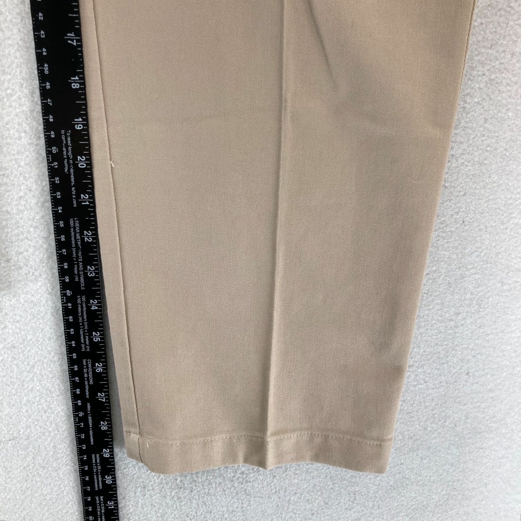 Vintage G.H. Bass & Co. Premium Chino Pants Mens 30x30 Khaki Beige Flat Front Straight Pants Size US 30 / EU 46 - 7 Thumbnail