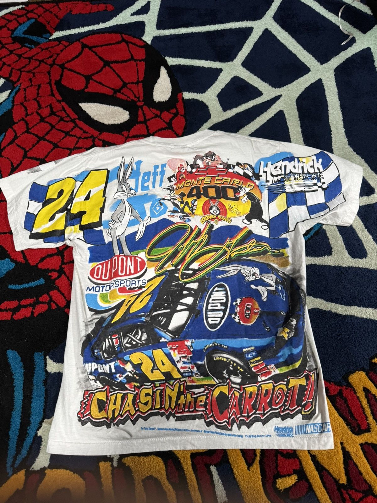 NASCAR VTG 1993 Jeff Gordon Bugs Bunny NASCAR AOP Shirt Size US XL / EU 56 / 4 - 3 Thumbnail