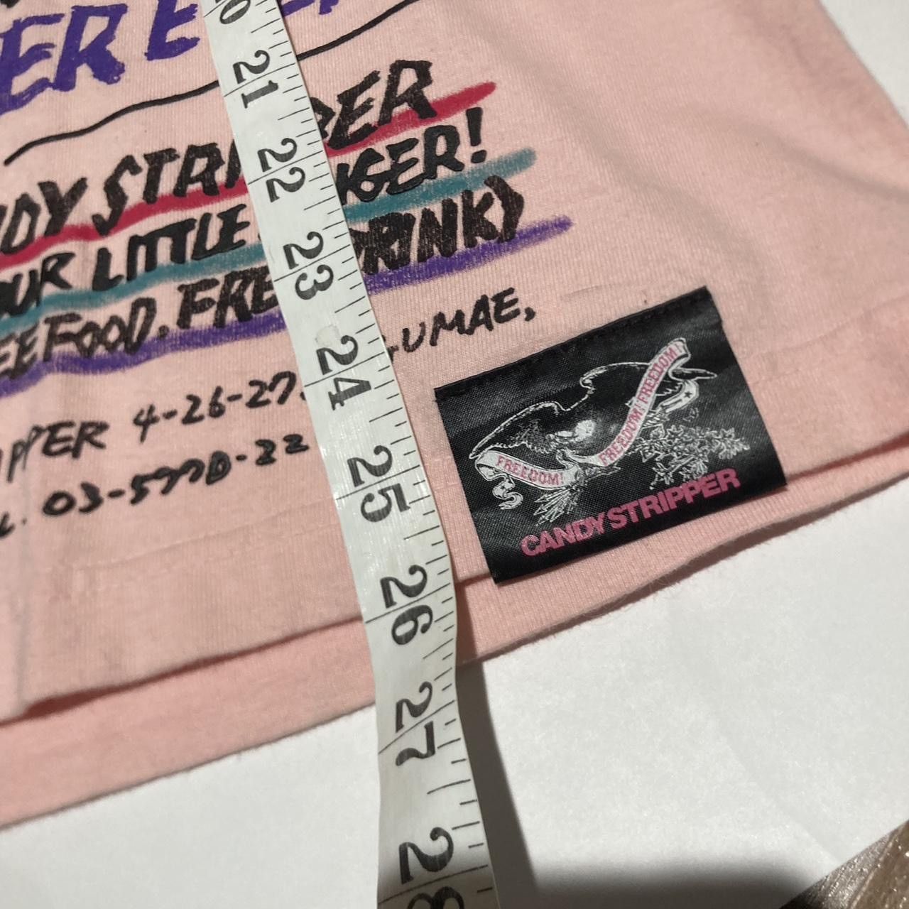 Hysteric Glamour Candy Stripper punk graphic pink cotton t-shirt print Size L / US 10 / IT 46 - 6 Thumbnail