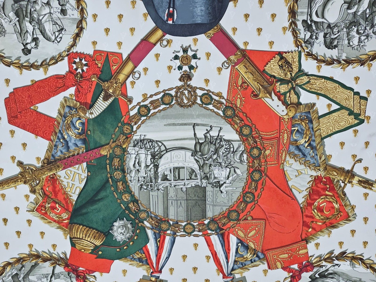 Hermes Hermes Napoleon by Phillipe Ledoux Silk Scarf Size ONE SIZE - 2 Thumbnail