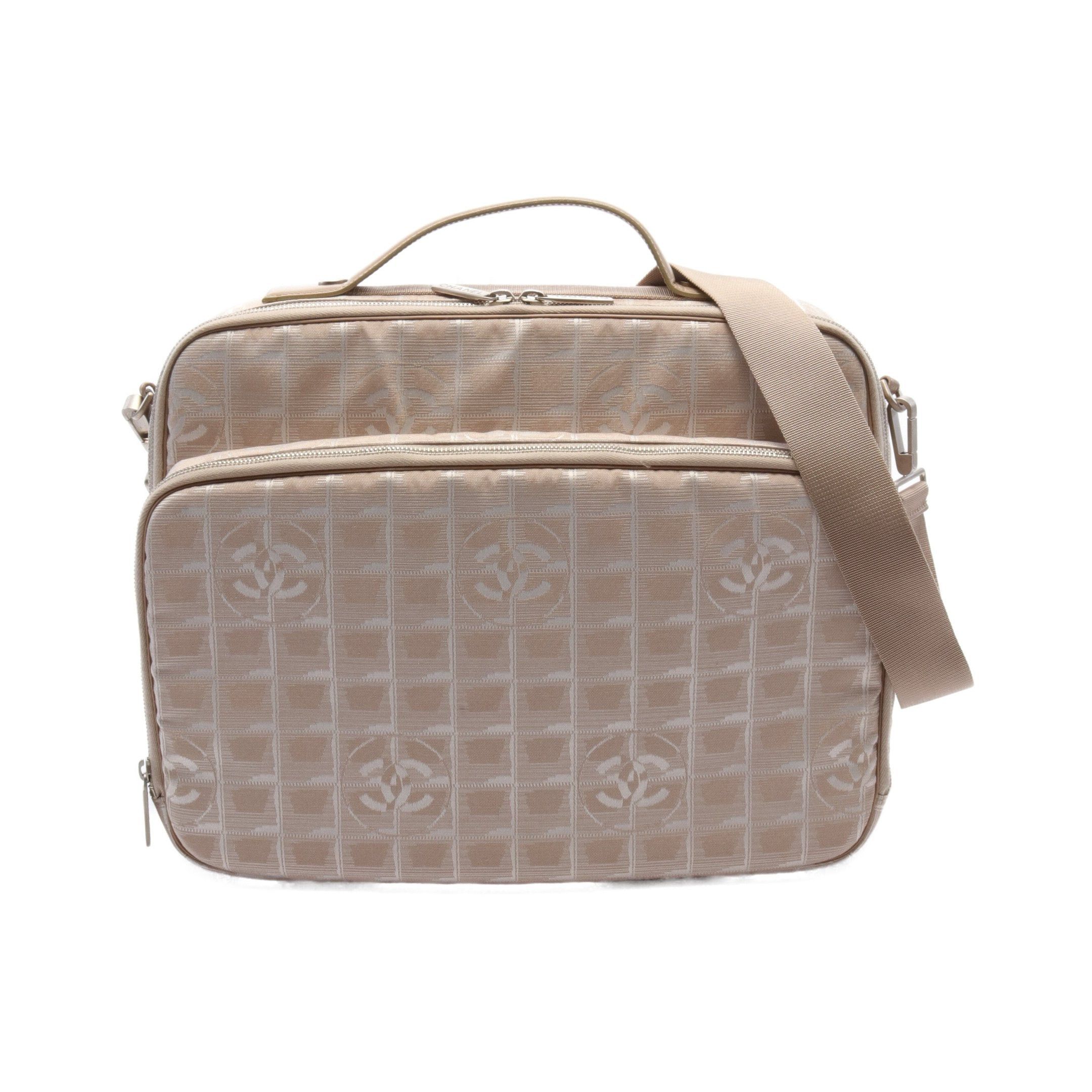 Chanel Chanel New Travel Business Bag Nylon Canvas Leather Pink Matte Silver Hardware Size ONE SIZE - 1 Thumbnail