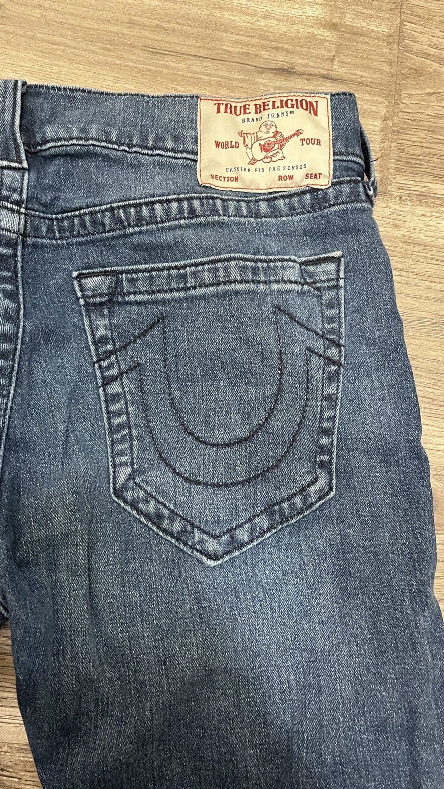 True Religion True Religion Ricky Blue/Red Denim Jeans Size US 34 / EU 50 - 1 Thumbnail