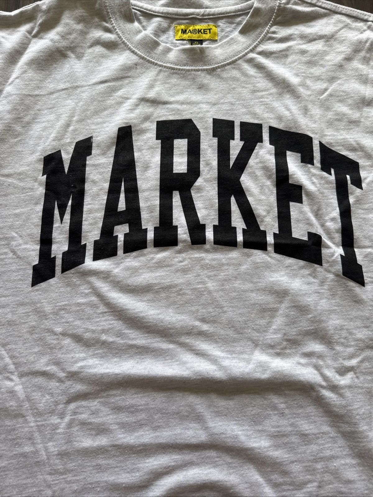 Market MARKET Classic Arch Logo T-Shirt Ash Grey XL Heavyweight Size US XL / EU 56 / 4 - 2 Thumbnail