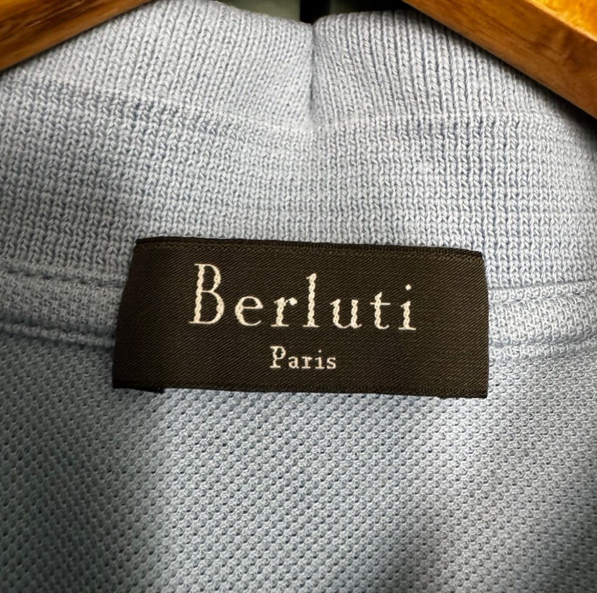 Berluti Berluti Paris Blue Polo Short Sleeve Shirt size XL Size US XL / EU 56 / 4 - 3 Thumbnail