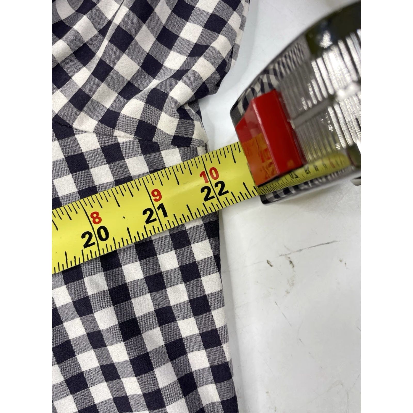 Mizzen+Main Mizzen+Main Shirt Mens MT Gingham Check Plaid Button-Up Long Sleeve Spread Collar Slim Fit Multicolor Polyester Spandex Size US M / EU 48-50 / 2 - 6 Thumbnail