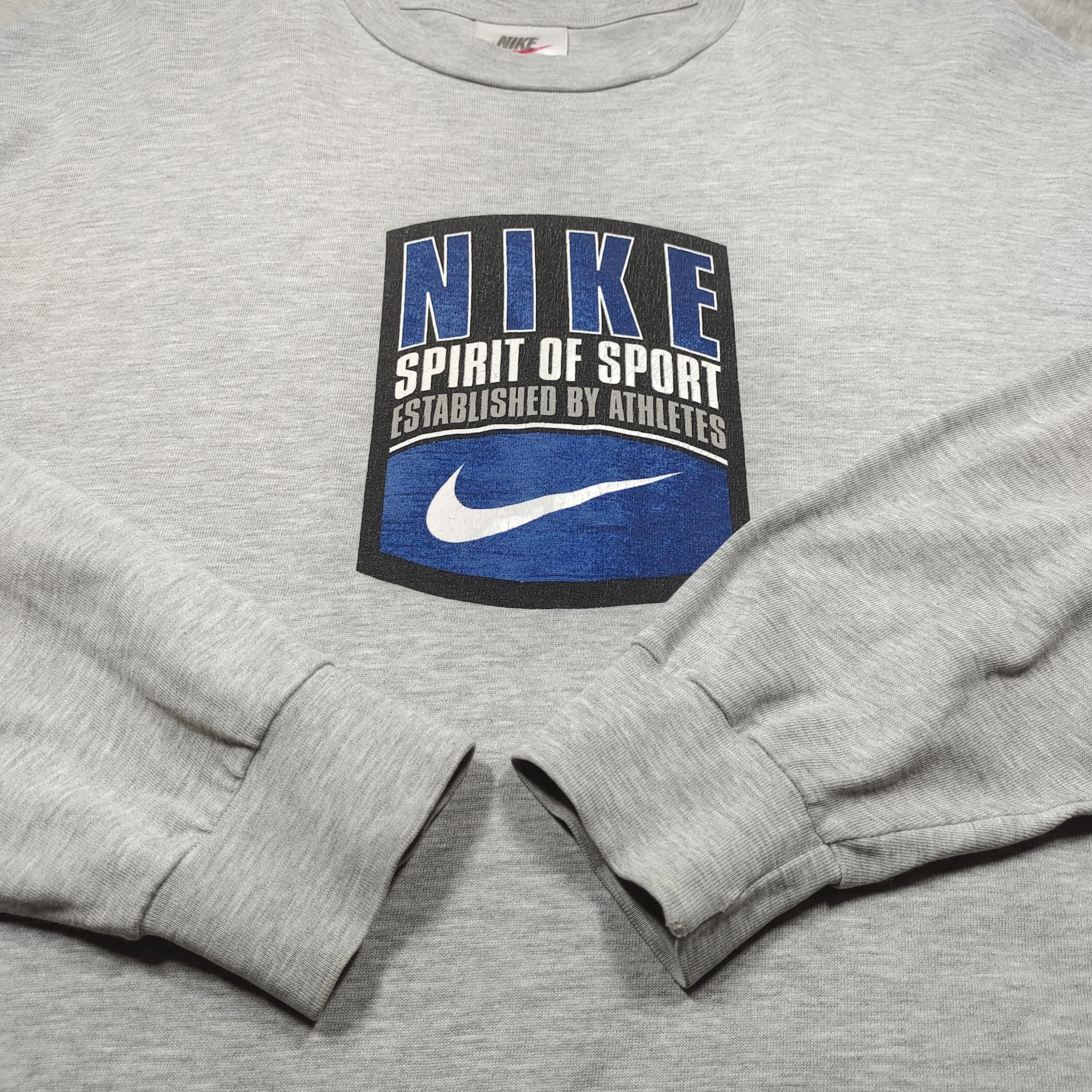 Nike × Vintage VINTAGE TRASHED NIKE SPIRIT OF SPORT LONG SLEEVE T SHIRT Size US L / EU 52-54 / 3 - 5 Thumbnail