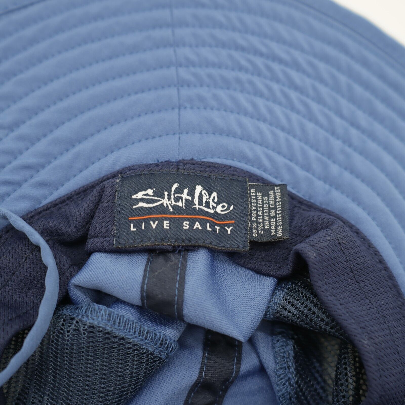 Designer Salt Life Boonie Hat Blue Vented Brimmed Bucket American Mar Size ONE SIZE - 4 Thumbnail