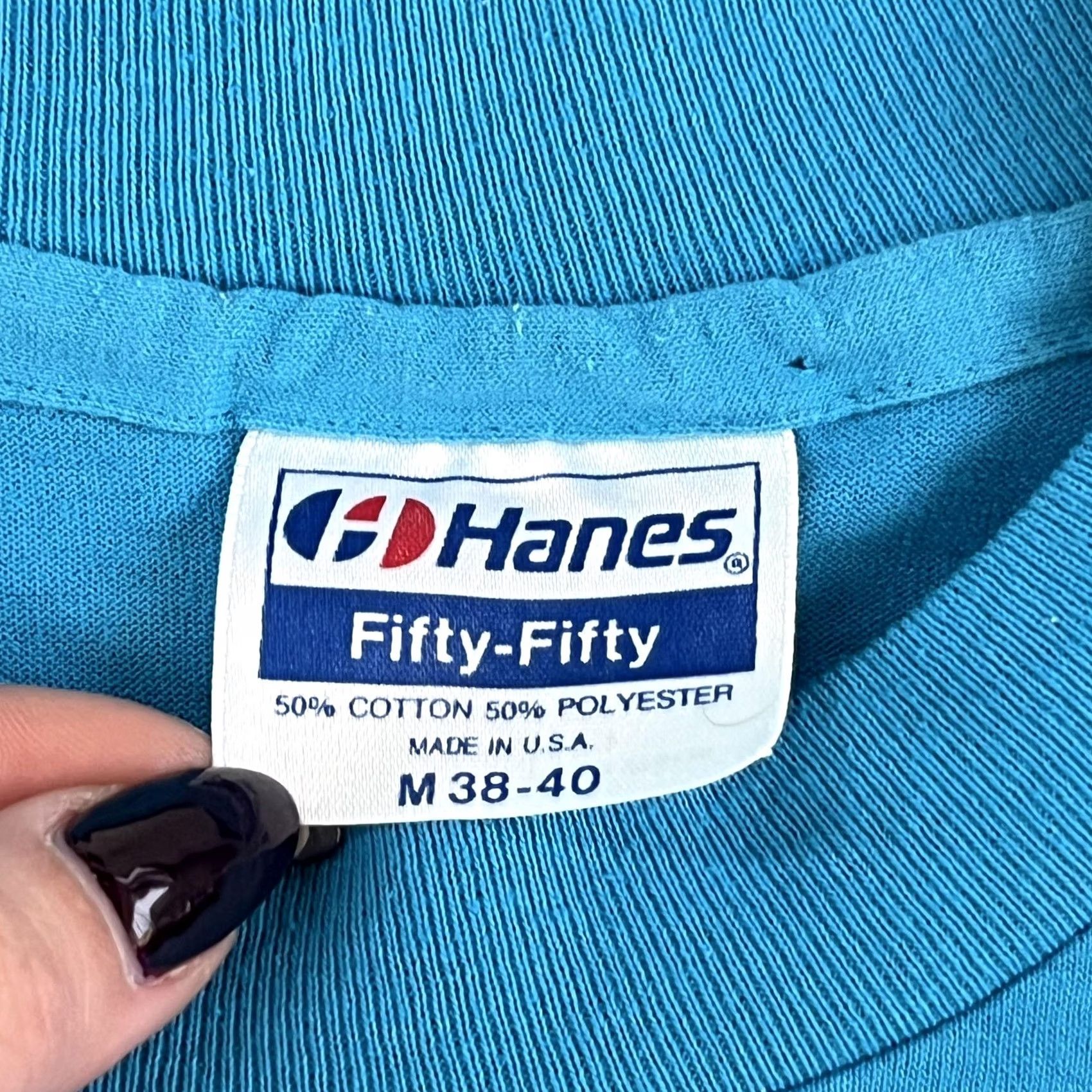 Hanes VINTAGE Hanes Pittsburgh Shirt Mens Medium Blue Riverboat Skyline Tee T-Shirt Size US M / EU 48-50 / 2 - 3 Thumbnail