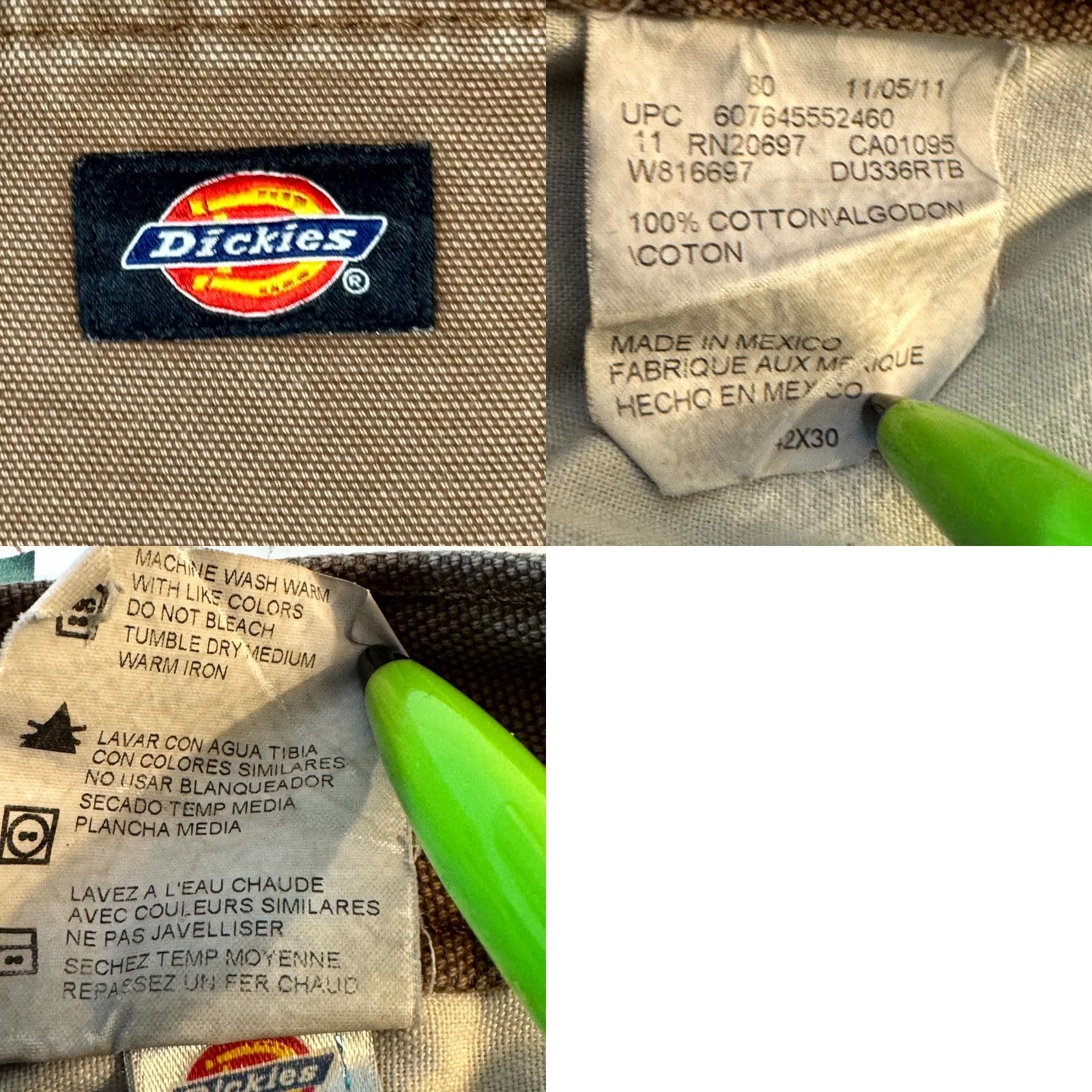 Dickies Dickies Carpenter Jeans 42x30 Brown 100 Percent Cotton Workwear Utility Men Size US 42 / EU 58 - 9 Thumbnail