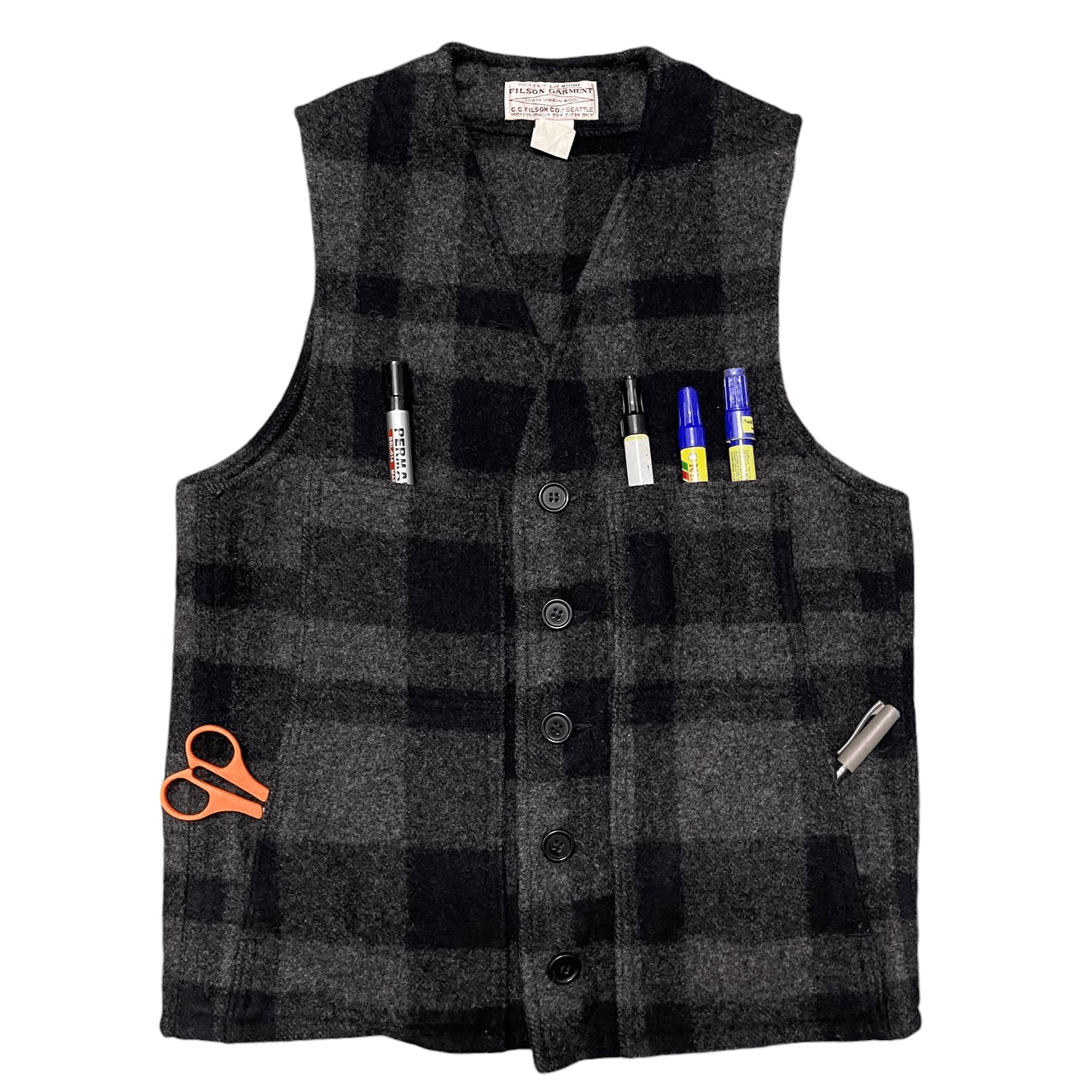 Vtg popular 2001 filson mackinaw vest