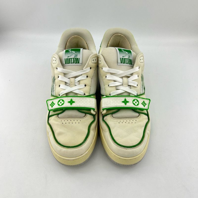 Louis Vuitton Louis Vuitton Trainer Sneakers in White and Green - Size US 9.5 / EU 42-43 - 2 Thumbnail