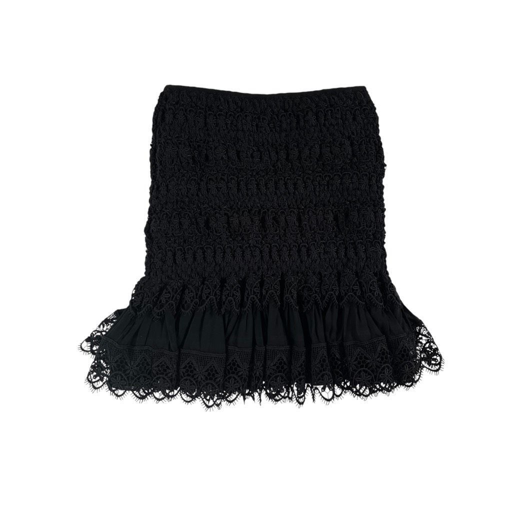 Charo Ruiz Charo Ruiz Ibiza Fleur Mini Skirt in Black Size 27" / US 4 / IT 40 - 2 Thumbnail