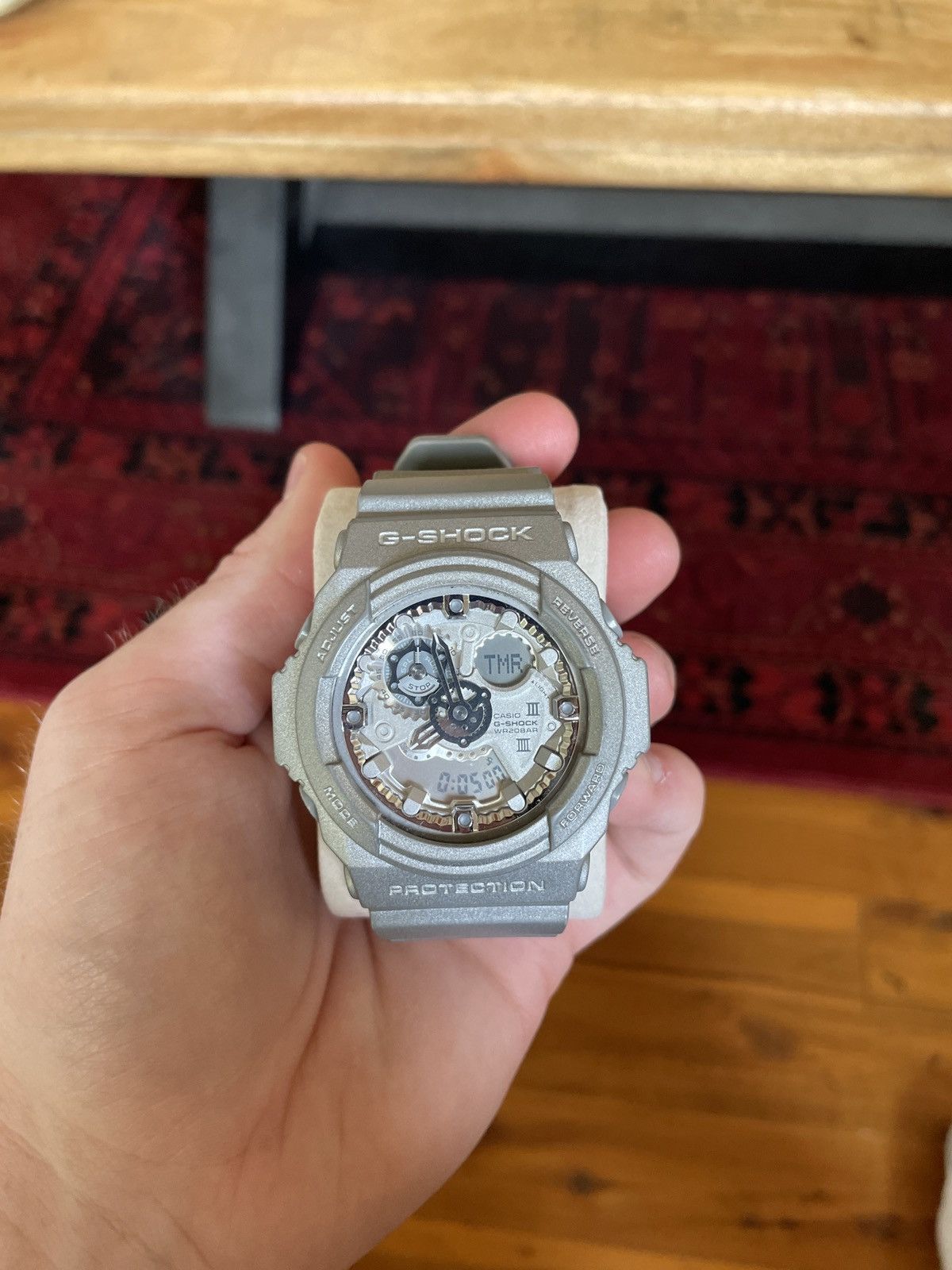 Pre-owned Maison Margiela G Shock Watch In Silver