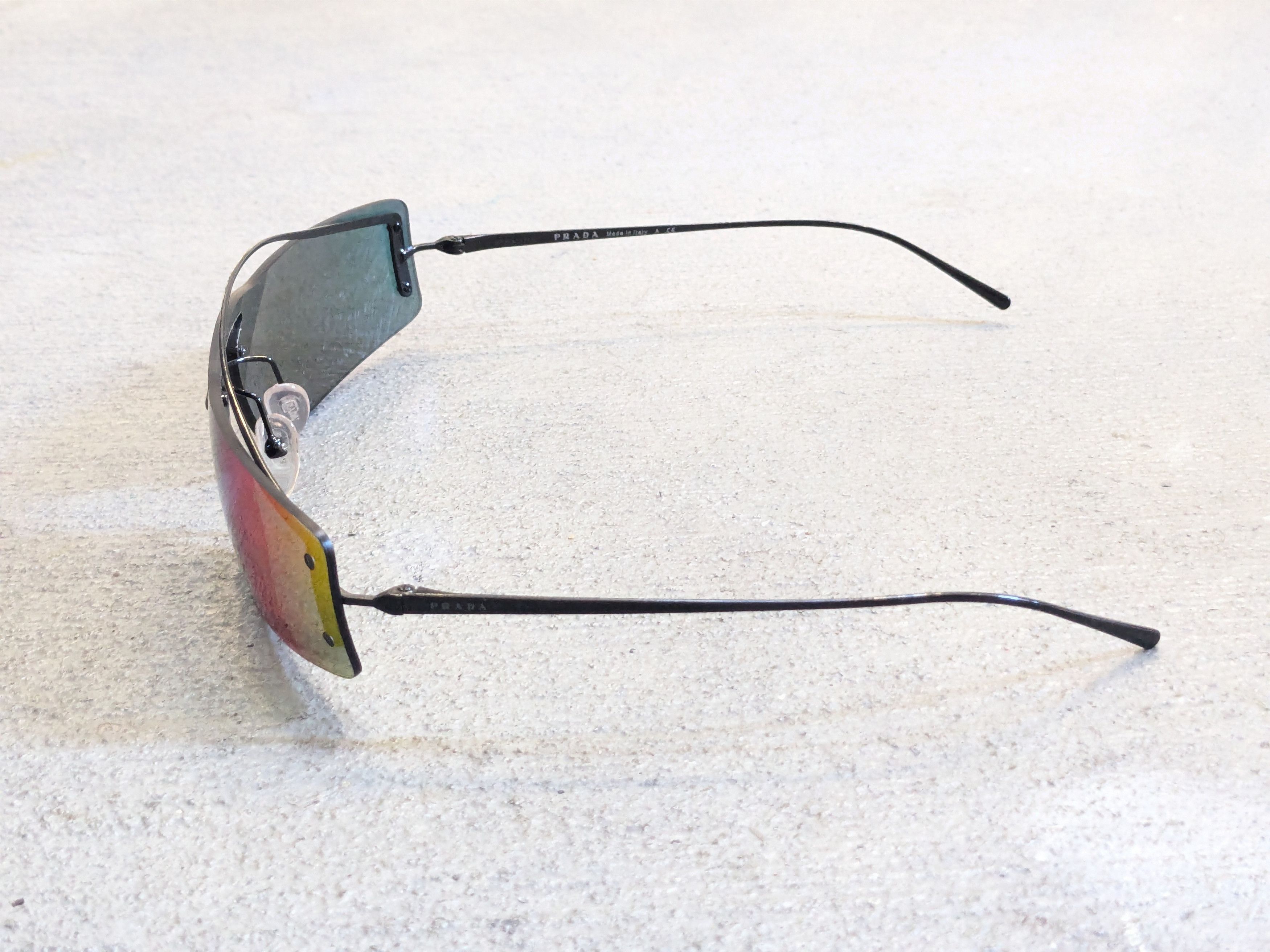 Prada Prada Sunglasses SPR61V Mirrored Black Size ONE SIZE - 2 Thumbnail