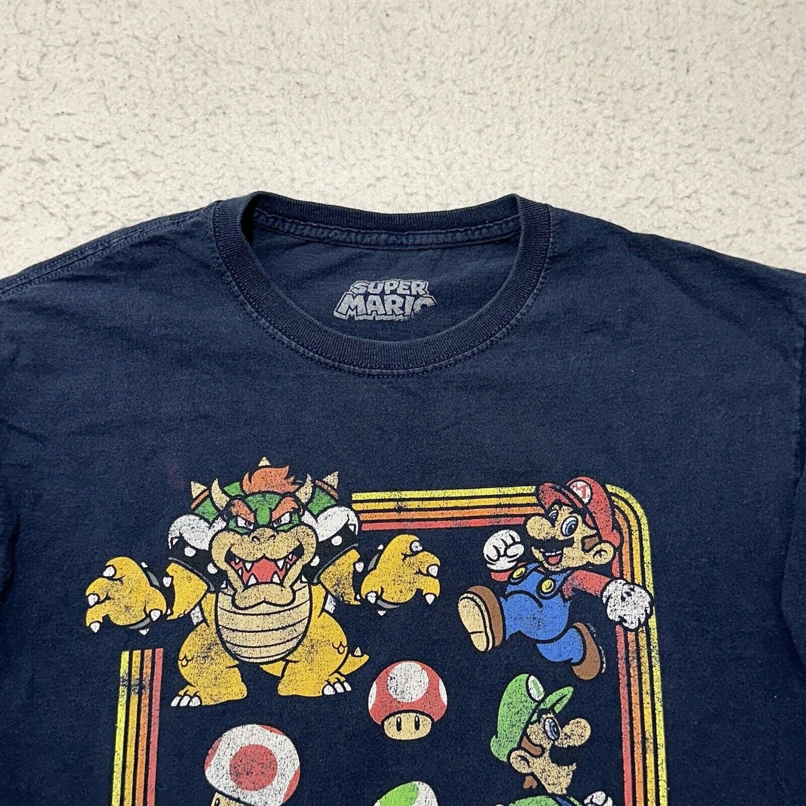 Nintendo Super Mario Medium Navy Blue Mario Luigi Graphic T Shirt Size US M / EU 48-50 / 2 - 4 Thumbnail