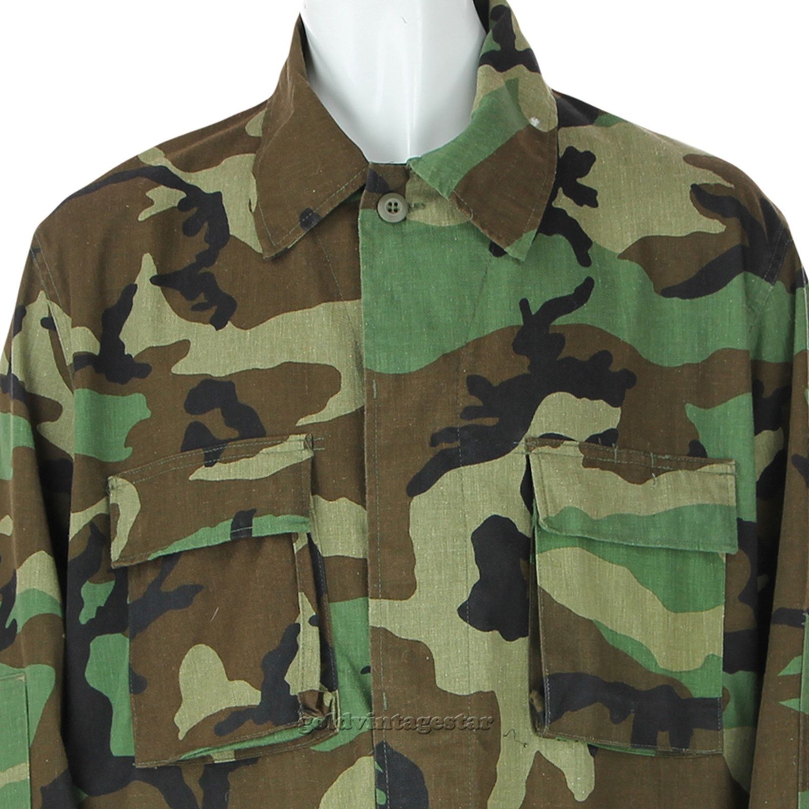 Vintage Vintage Army Woodland Camo Camouflage Tactical Hunter Shirt Size US L / EU 52-54 / 3 - 7 Thumbnail