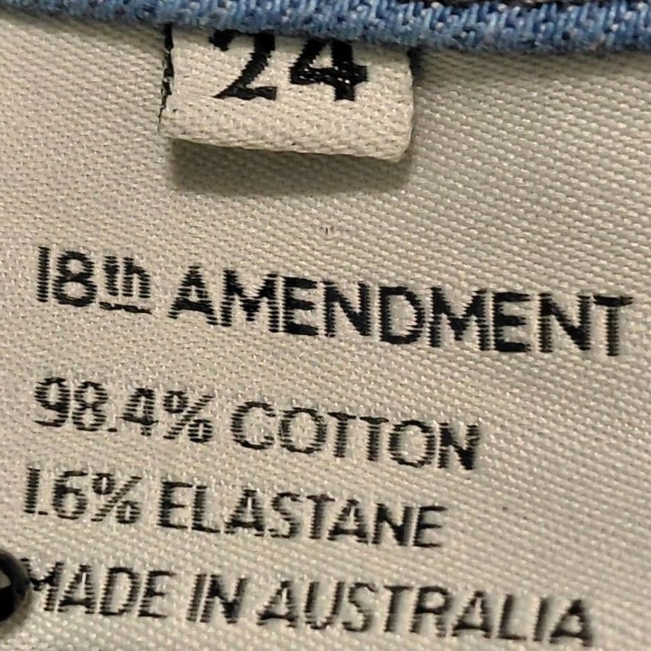 Vintage 18th Amendment Lollabrigida Jeans Womens Skinny Denim Solid 24 Blue High Rise Stretch Machine Washable Cotton Blend Regular Size 24 XS-XL Size 42" / US 20 - 4 Thumbnail