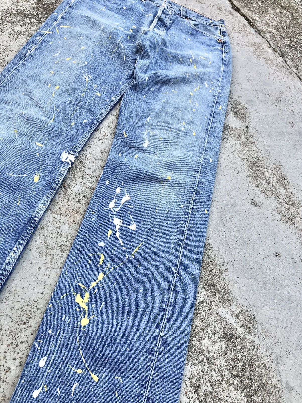 Levi's SPLATTERED PAINT LEVIS 501 JEANS Size US 29 - 2 Thumbnail