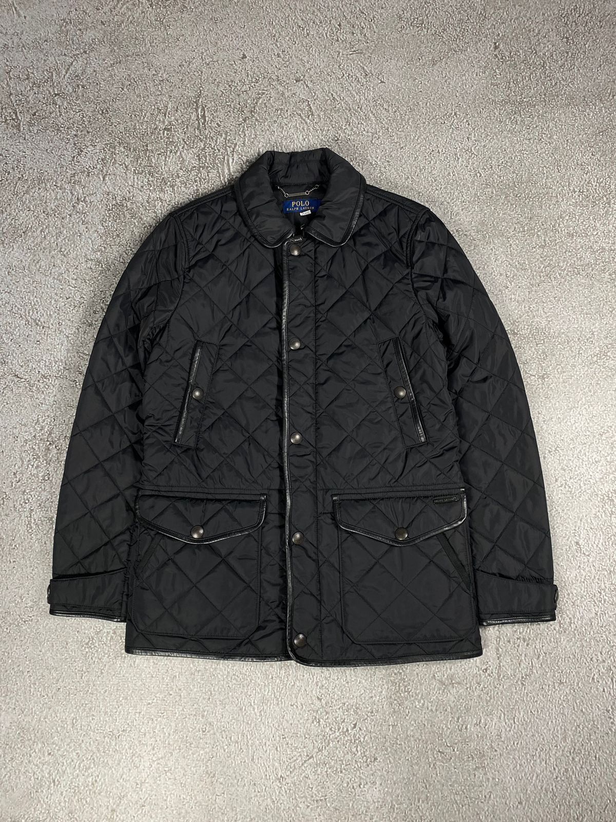 image of Polo Ralph Laurent Quilted Light Jacket in Black, Men's (Size Small)