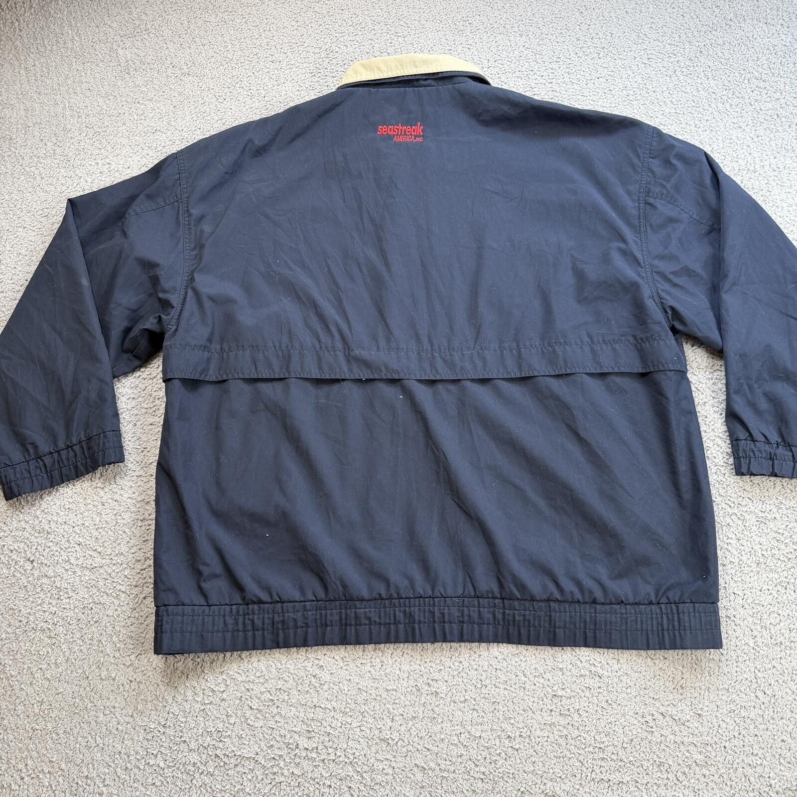 Other Vintage Sandy Hook Lighthouse Windbreaker Jacket Navy XL 90s Size US XL / EU 56 / 4 - 3 Thumbnail