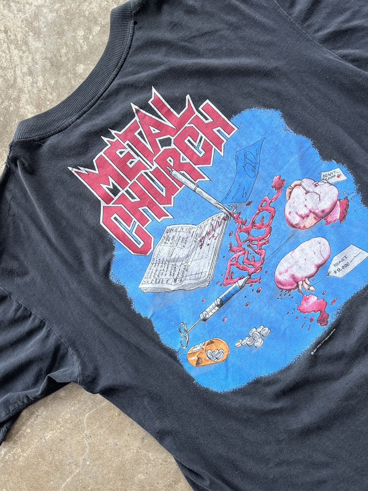 Band Tees Vintage 1989 Metal Church Fake Healer Tee Large Size US L / EU 52-54 / 3 - 4 Thumbnail