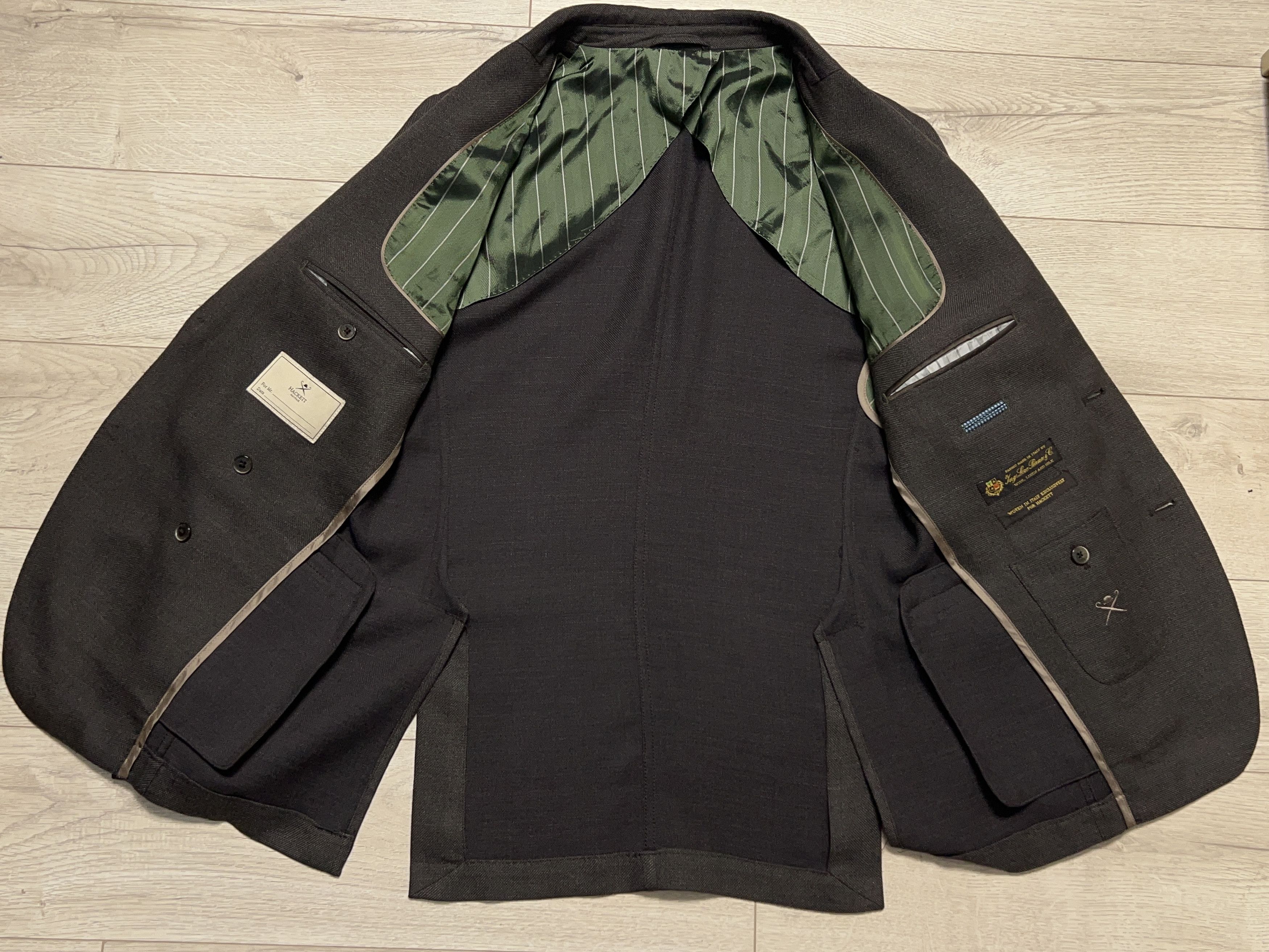 Hackett × Loro Piana Mens London Mayfair Hopsack Blazer Sport Coat Jacket Size 38R - 7 Thumbnail