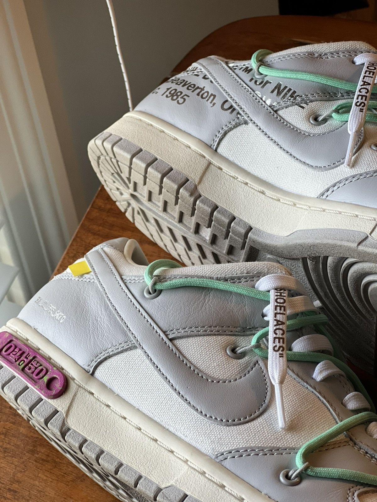 Designer × Nike × Off-White Off-White x Nike dunk low lot 4/50 Sz 11 with box Size US 11 / EU 44 - 5 Thumbnail