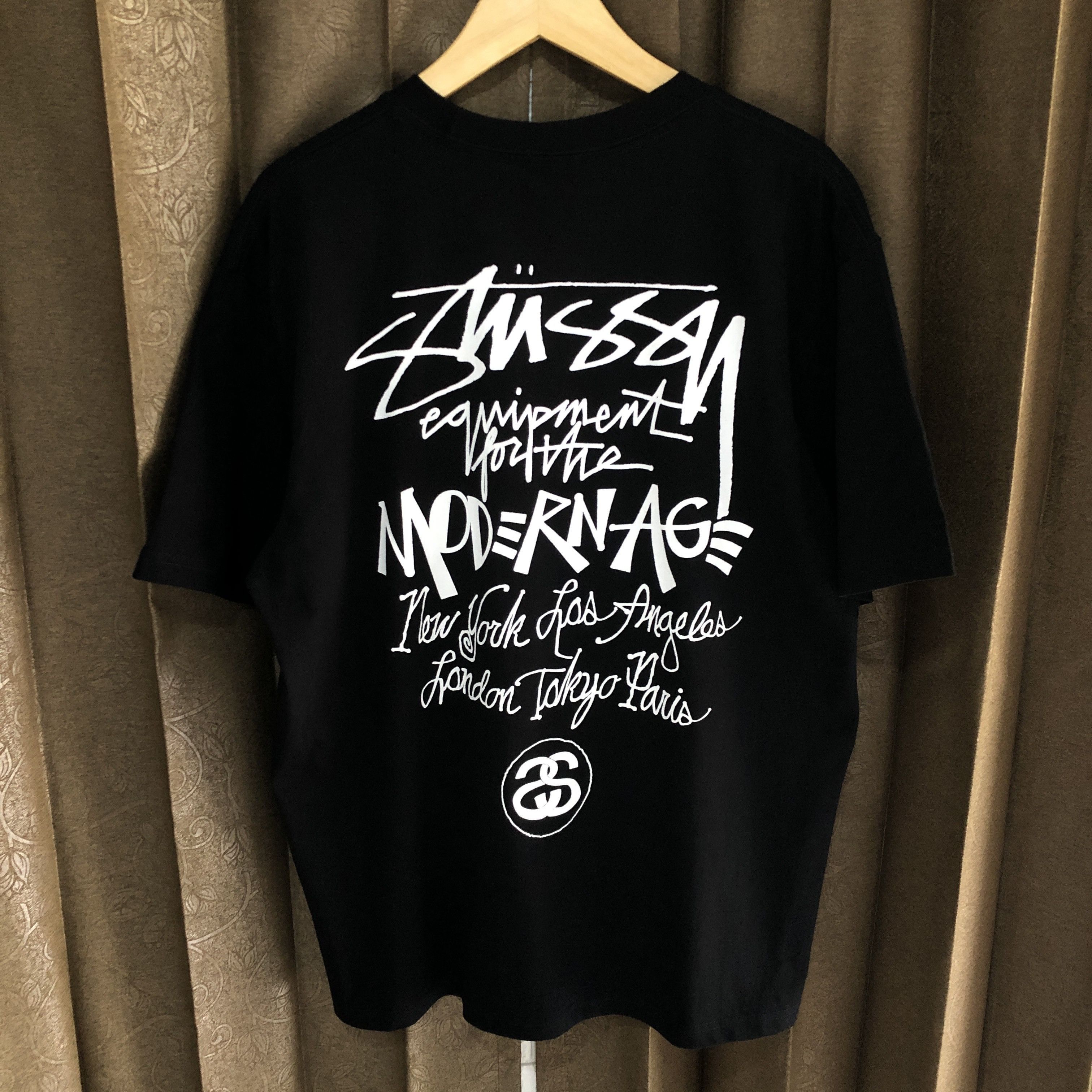 image of Stussy Modern Age Tee Medium in Black, Men's