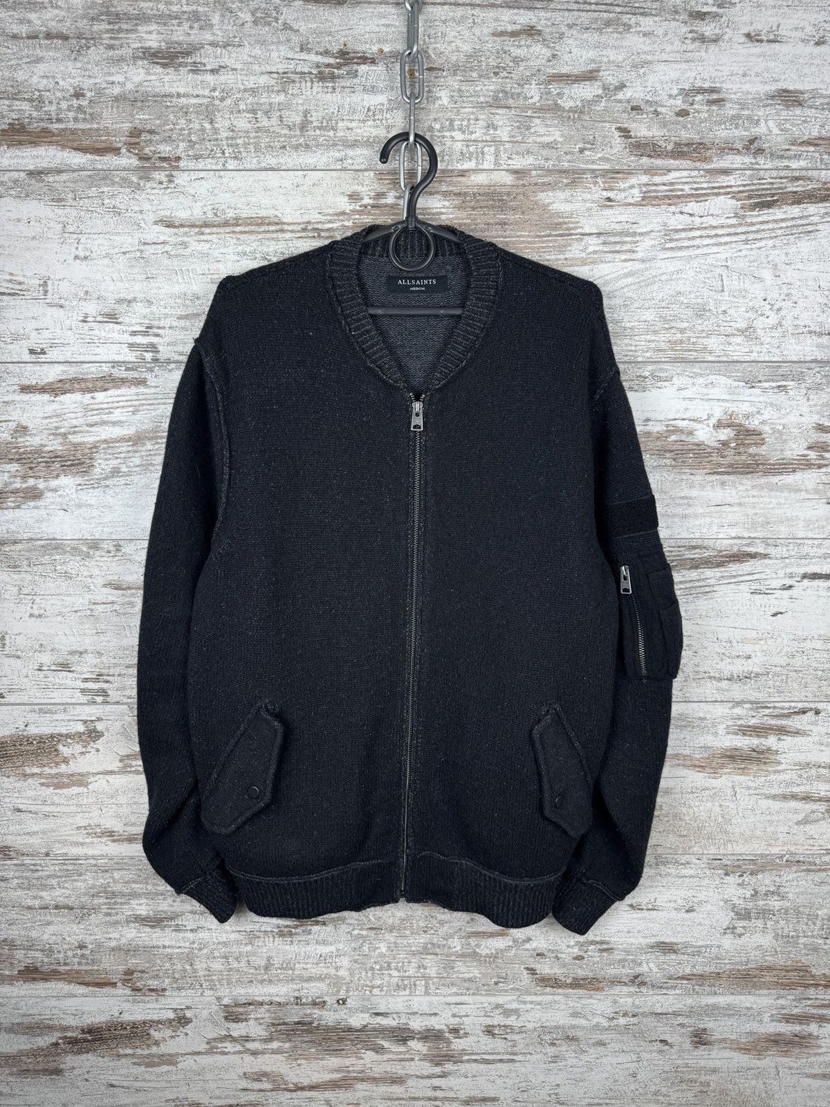 Allsaints Vintage AllSaints TATTON ZIP THROUGH jacket bombers wool Size US M / EU 48-50 / 2 - 2 Thumbnail
