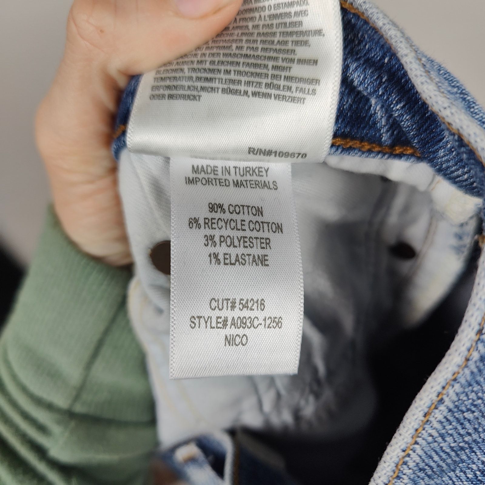 Agolde Agolde Nico High Rise Slim Jeans Womens 26 Shoreline Wash Size 26" / US 2 / IT 38 - 8 Thumbnail