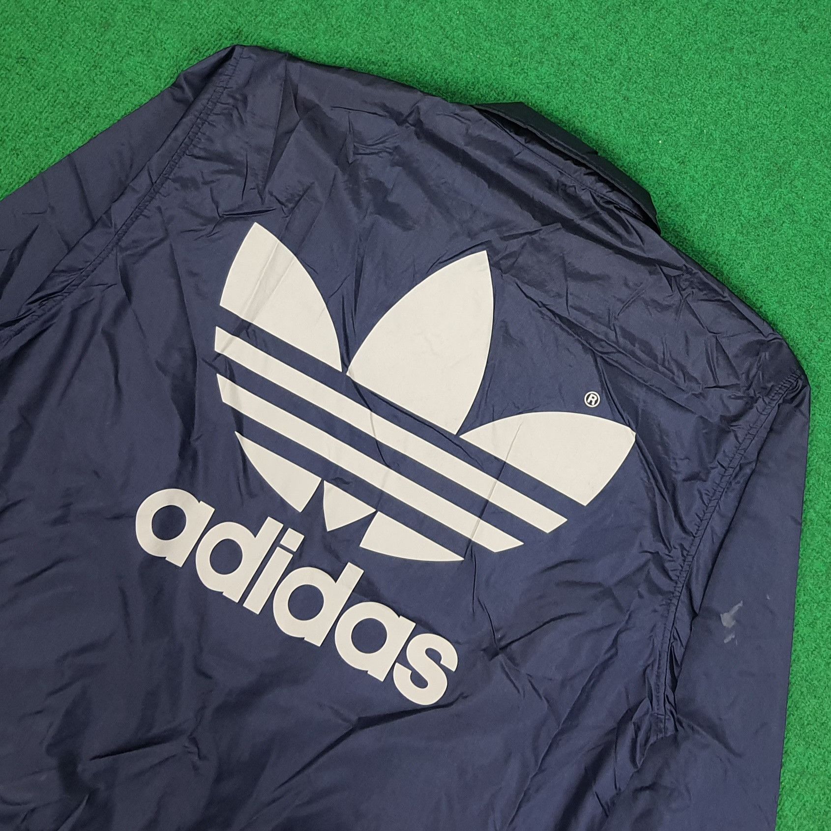 Adidas × Vintage Vintage Adidas Coach Big Logo Jacket Size US XL / EU 56 / 4 - 2 Thumbnail