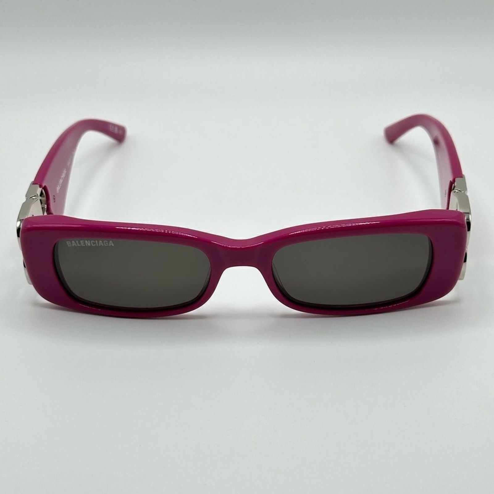 Balenciaga NEW BALENCIAGA BB0096 016 Fuchsia/Silver/Grey Sunglasses Size ONE SIZE - 3 Thumbnail