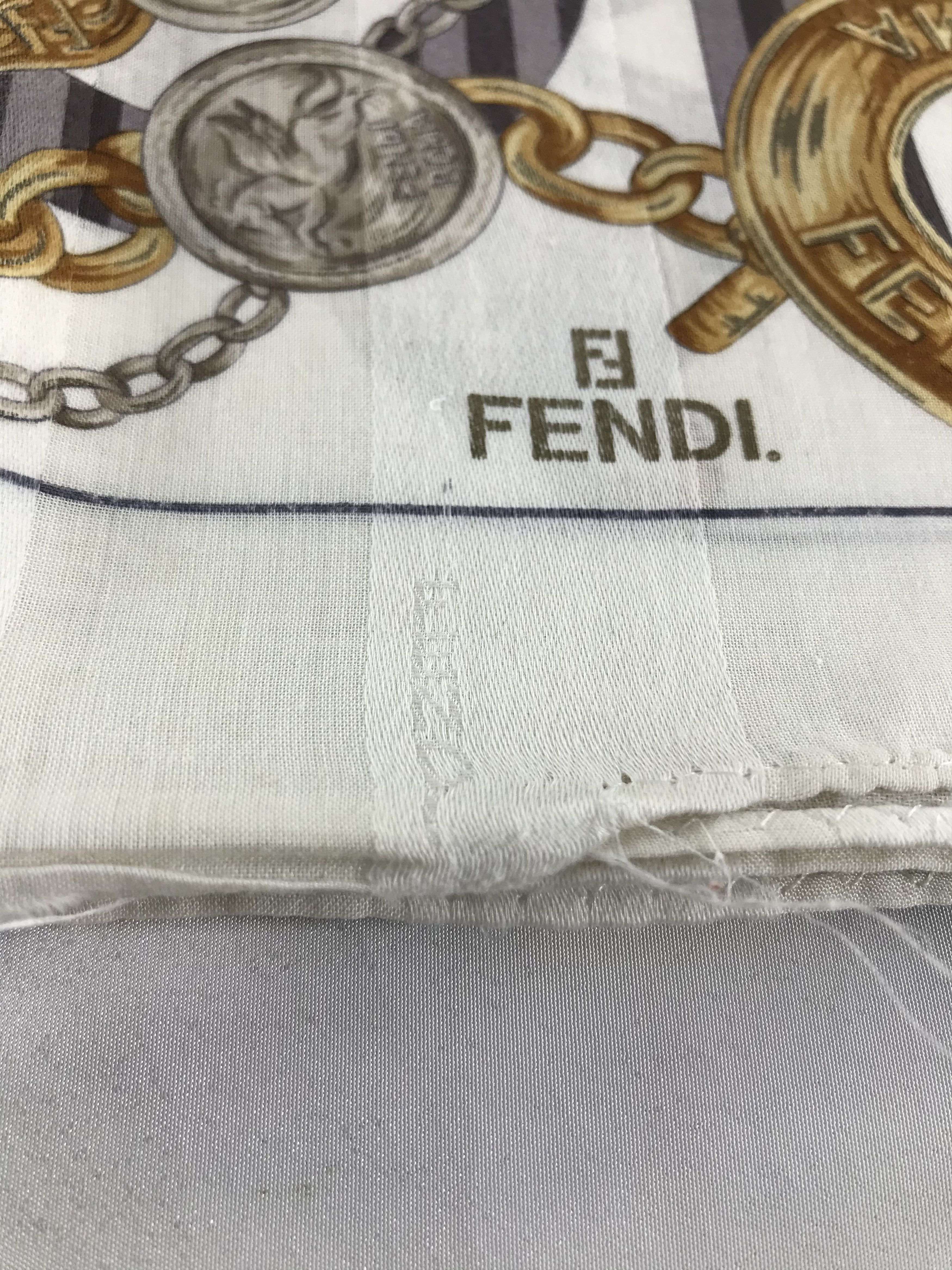 Vintage FeNdI Handkerchief Neckerchief Bandana H09 Size ONE SIZE - 9 Thumbnail
