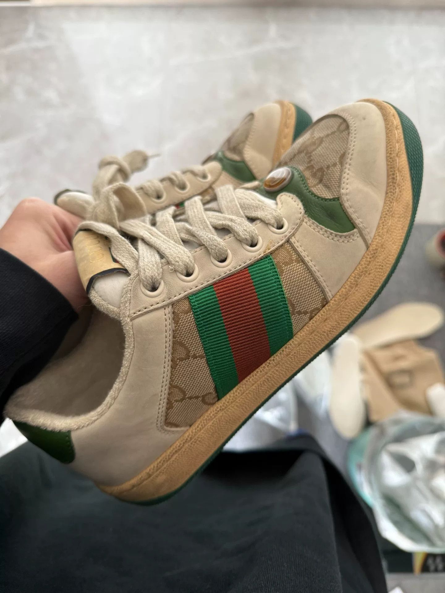 Gucci Gucci Green Lowtop Sneakers it_35-5 Women Size US 5.5 / IT 35.5 - 1 Thumbnail