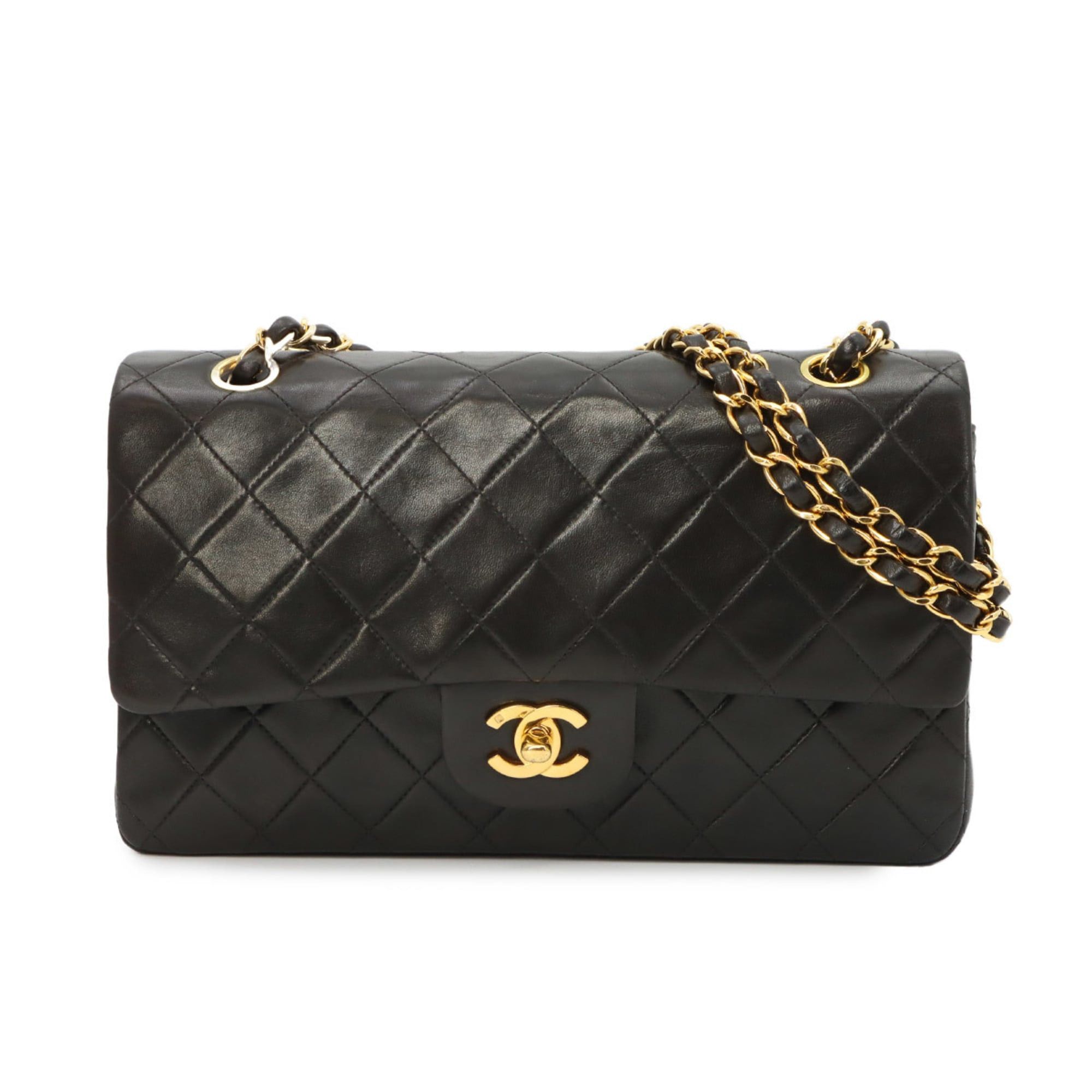 Chanel Chanel Matelasse 25 Chain Shoulder Handbag, Lambskin, Black, A01112, Gold Hardware Size ONE SIZE - 1 Thumbnail