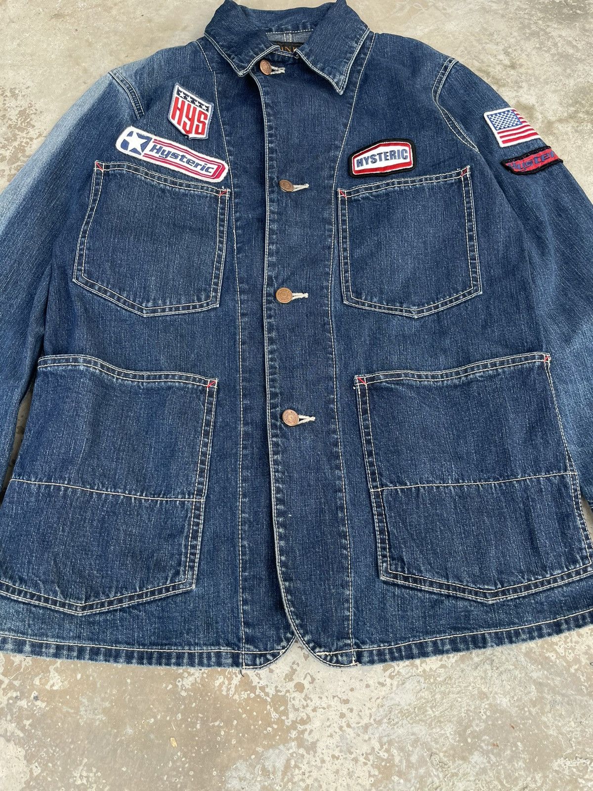 Hysteric Glamour Vintage Hysteric Glamour Jeans Chore Jacket Denim Size US M / EU 48-50 / 2 - 2 Thumbnail