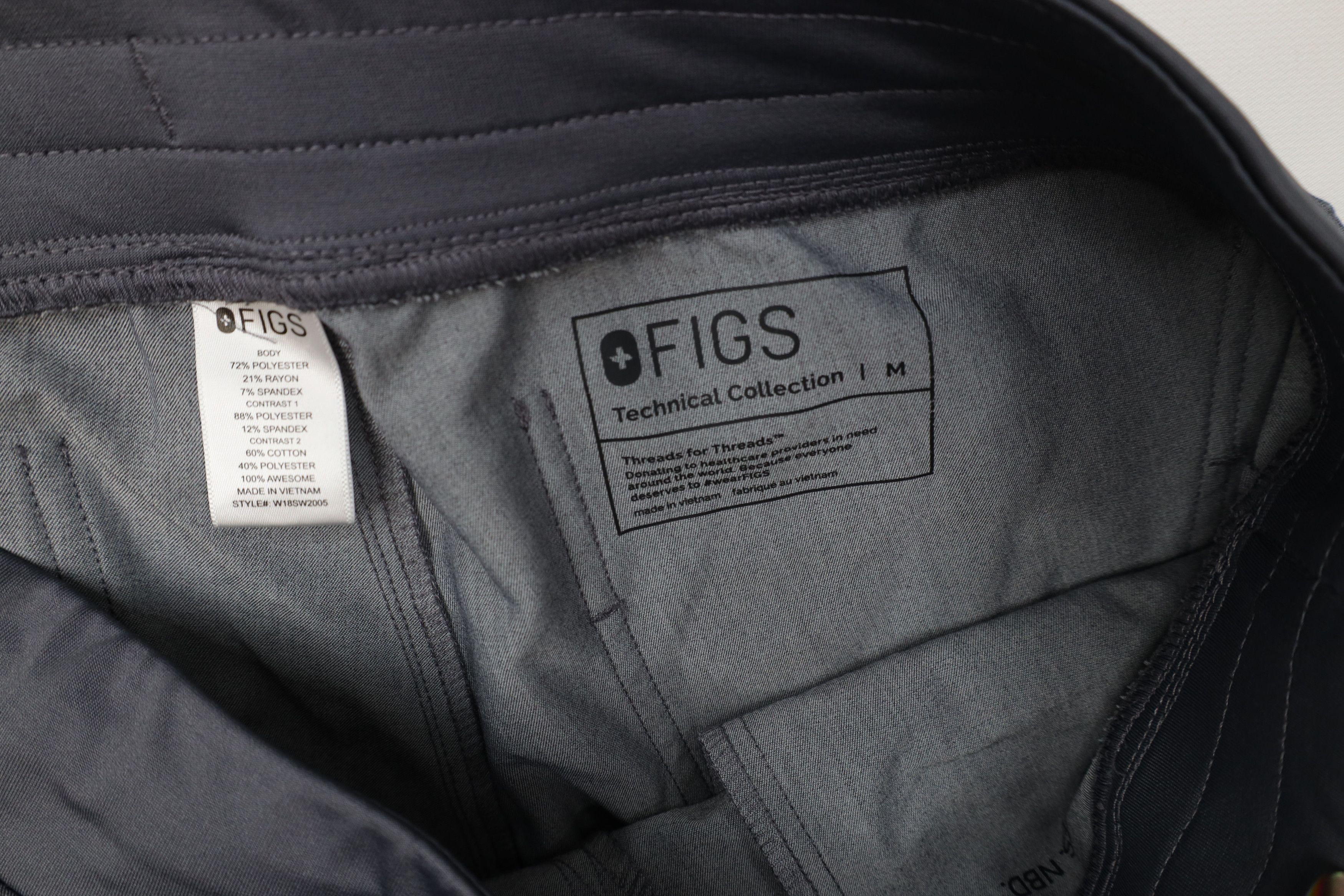Vintage Figs Technical Collection Hospital Joggers Pants Scrubs Gray Size 32" / US 10 / IT 46 - 6 Thumbnail