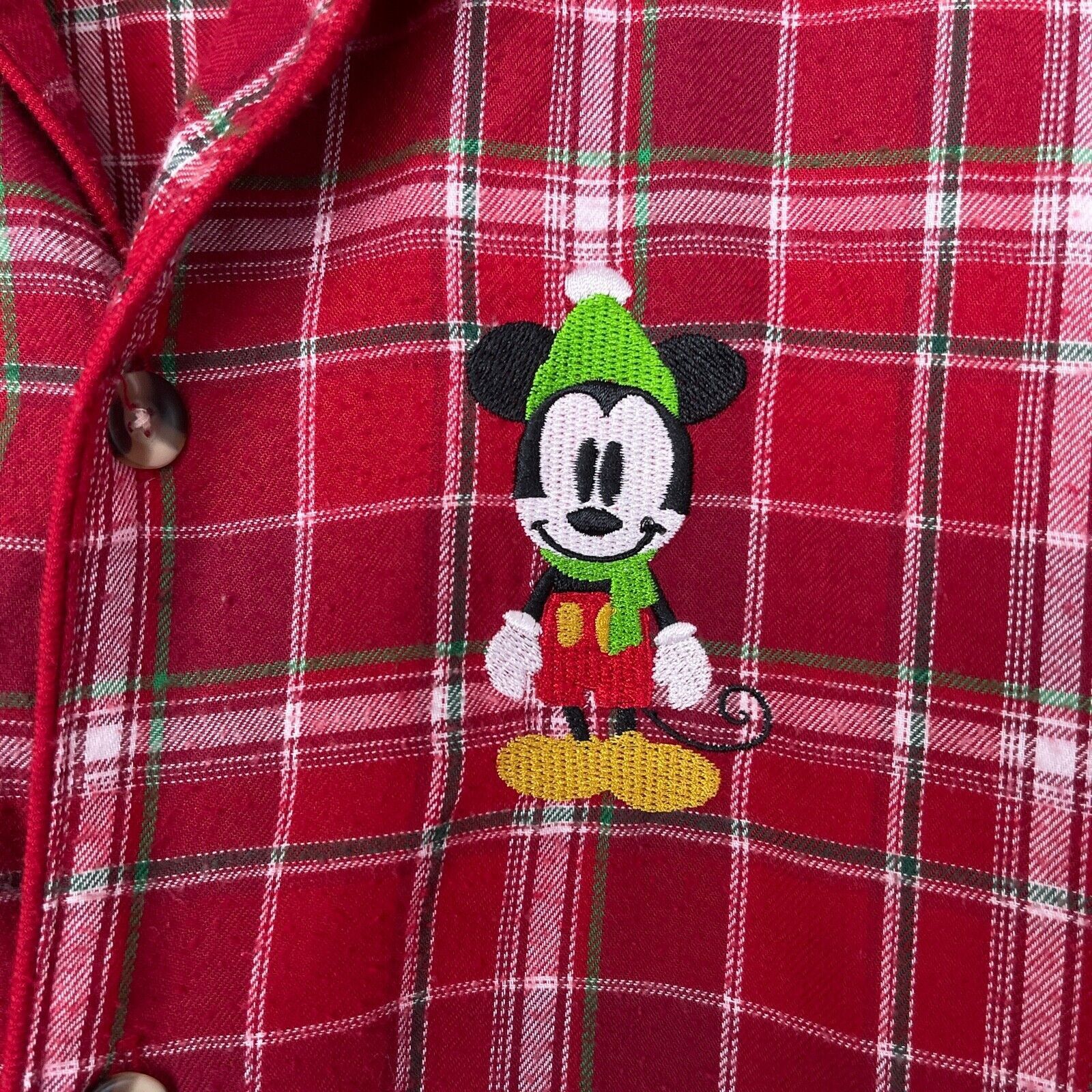 Disney Disney Store Mickey Mouse Flannel Pajama Red Plaid Mens L Size US L / EU 52-54 / 3 - 4 Thumbnail