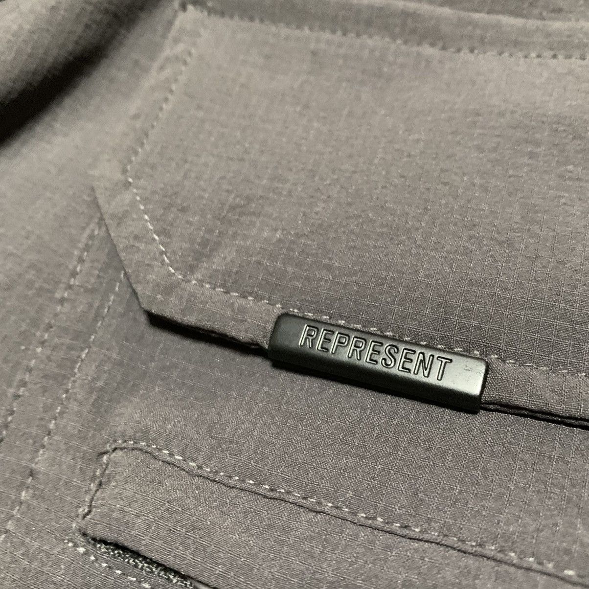 Represent Clo. Represent Medium 247 Track Pants Bottoms Grey Zip Cargos Size US 32 / EU 48 - 6 Thumbnail
