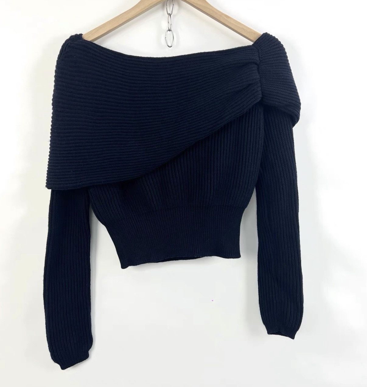Dior Dior Navy Blue Irregular Open Back Knit Sweater K12 Size M / US 6-8 / IT 42-44 - 1 Thumbnail