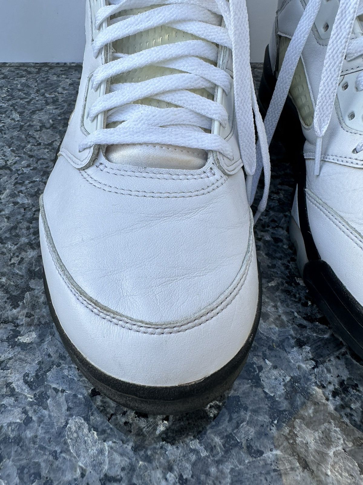 Jordan Brand × Nike Nike Air Jordan 5 Retro Fire Red (2020) White Shoe Men's 12 Size US 12 / EU 45 - 9 Thumbnail