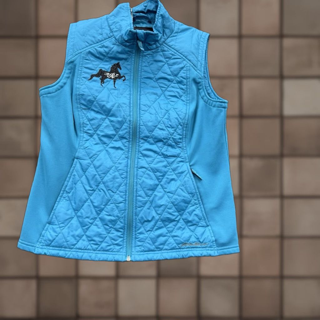 Eddie Bauer Eddie Bauer Vest Women L Blue Nylon Outdoors Hiking Walking Exploring Weatherproof Full Zip Lightweight Pockets Size L / US 10 / IT 46 - 1 Thumbnail